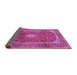 Sideview of Medallion Pink Traditional Rug, tr2776pnk