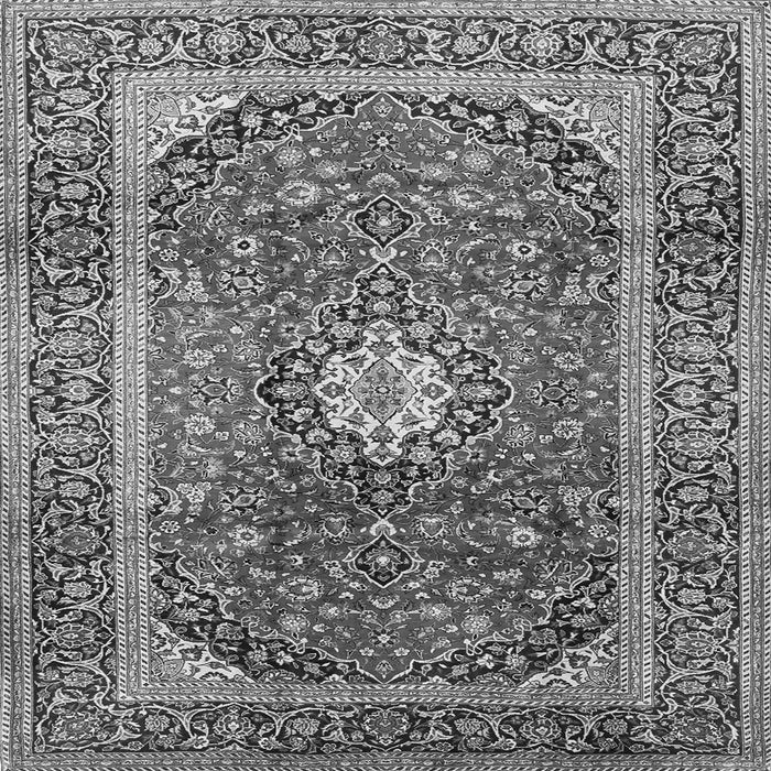Serging Thickness of Medallion Gray Traditional Rug, tr2776gry