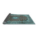 Sideview of Medallion Light Blue Traditional Rug, tr2776lblu