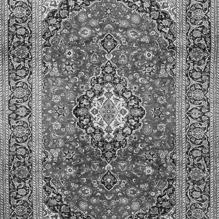 Serging Thickness of Machine Washable Medallion Gray Traditional Rug, wshtr2776gry
