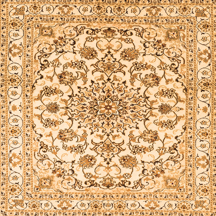 Serging Thickness of Persian Orange Traditional Rug, tr2777org