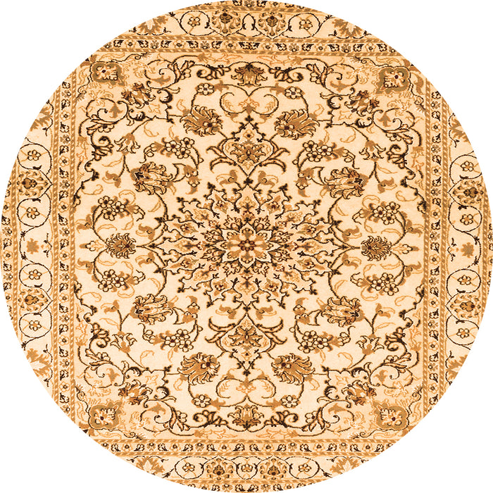 Machine Washable Persian Orange Traditional Area Rugs, wshtr2777org