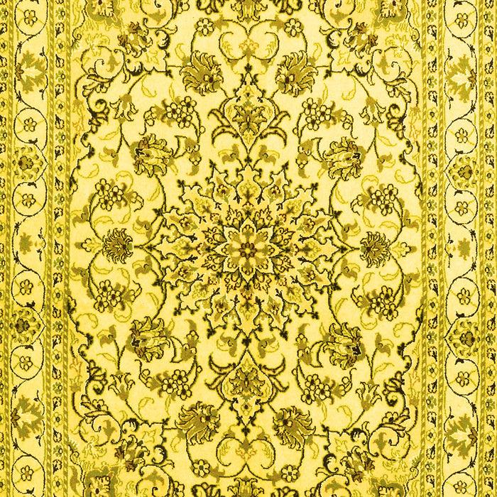 Machine Washable Persian Yellow Traditional Rug, wshtr2777yw