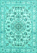 Machine Washable Persian Turquoise Traditional Area Rugs, wshtr2777turq