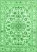 Machine Washable Persian Emerald Green Traditional Area Rugs, wshtr2777emgrn