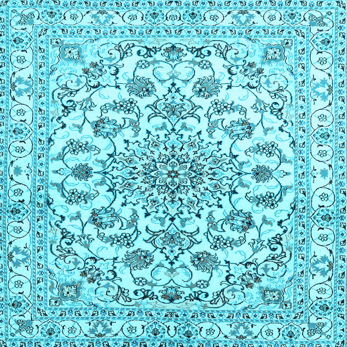 Square Persian Light Blue Traditional Rug, tr2777lblu