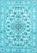 Machine Washable Persian Light Blue Traditional Rug, wshtr2777lblu