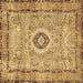 Square Persian Brown Traditional Rug, tr2778brn