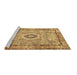 Sideview of Machine Washable Persian Brown Traditional Rug, wshtr2778brn