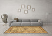 Machine Washable Persian Brown Traditional Rug in a Living Room,, wshtr2778brn