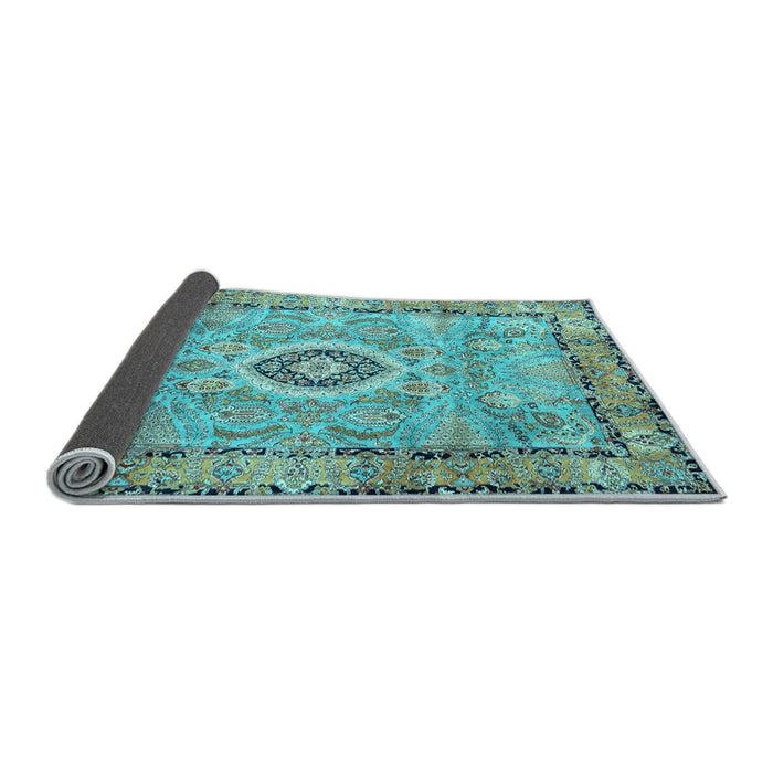 Sideview of Persian Light Blue Traditional Rug, tr2778lblu