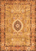 Serging Thickness of Machine Washable Persian Orange Traditional Area Rugs, wshtr2778org