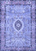 Machine Washable Persian Blue Traditional Rug, wshtr2778blu