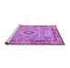 Sideview of Machine Washable Persian Purple Traditional Area Rugs, wshtr2778pur