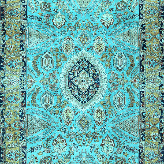 Machine Washable Persian Light Blue Traditional Rug, wshtr2778lblu