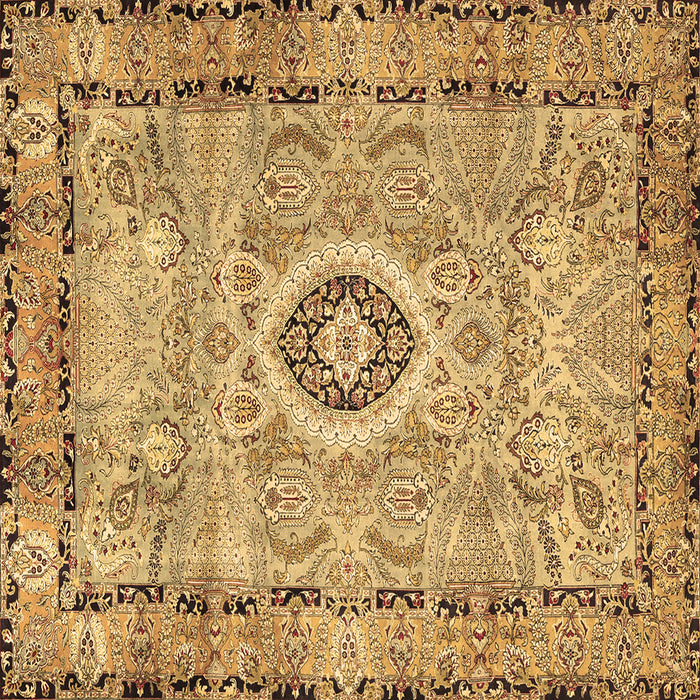 Square Machine Washable Persian Brown Traditional Rug, wshtr2778brn