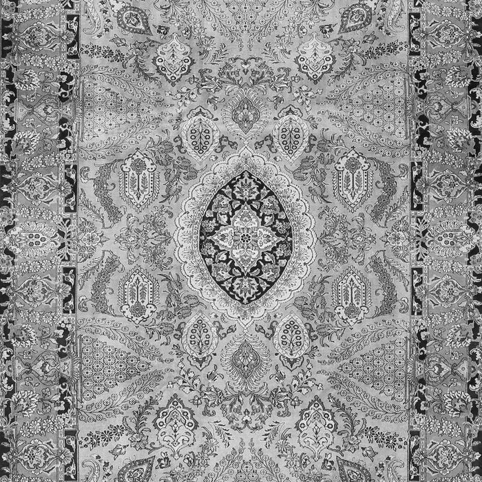 Serging Thickness of Machine Washable Persian Gray Traditional Rug, wshtr2778gry