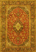 Machine Washable Persian Yellow Traditional Rug, wshtr2779yw