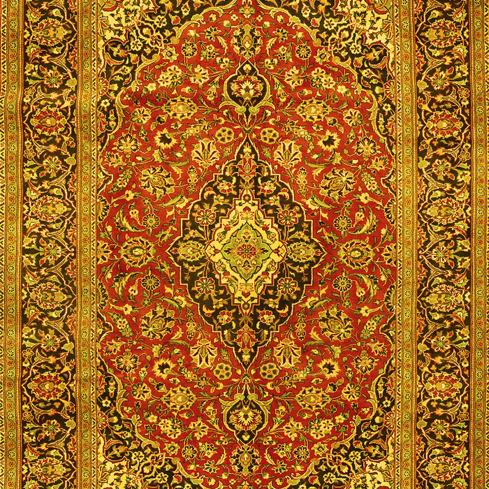 Machine Washable Persian Yellow Traditional Rug, wshtr2779yw