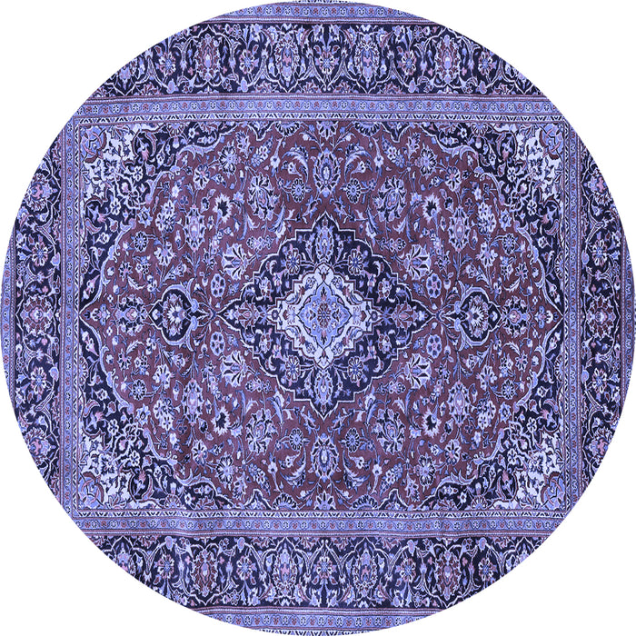Round Persian Blue Traditional Rug, tr2779blu