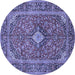 Round Persian Blue Traditional Rug, tr2779blu