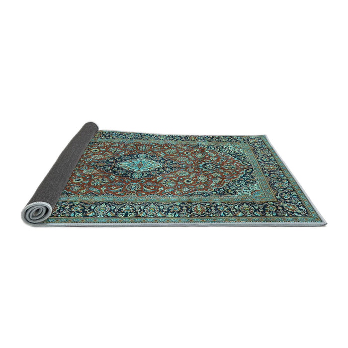 Sideview of Persian Light Blue Traditional Rug, tr2779lblu