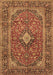 Machine Washable Persian Brown Traditional Rug, wshtr2779brn