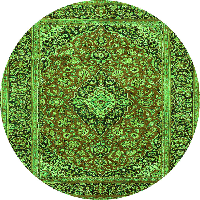 Machine Washable Persian Green Traditional Area Rugs, wshtr2779grn