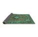 Sideview of Persian Turquoise Traditional Rug, tr2779turq