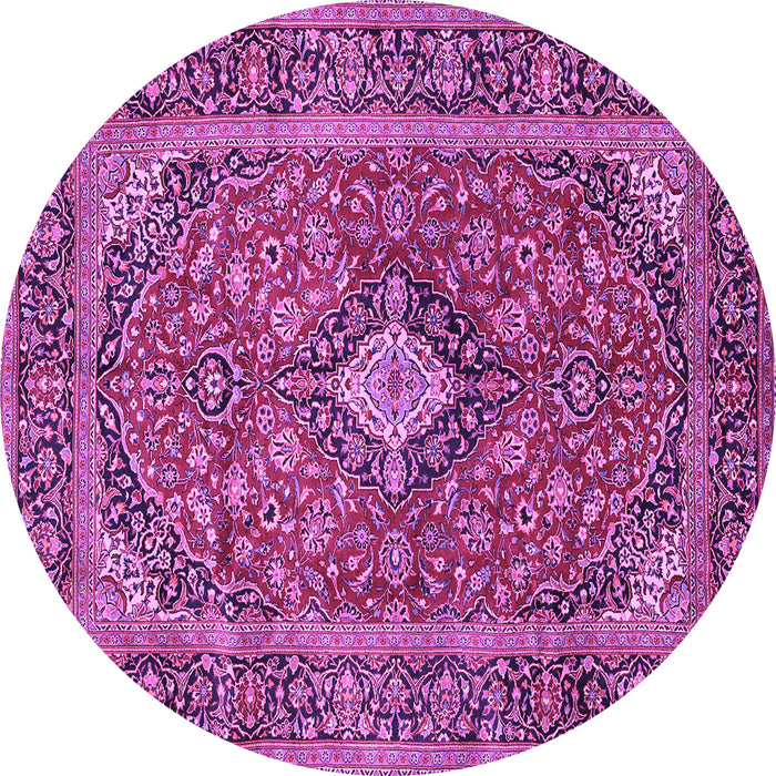 Round Persian Purple Traditional Rug, tr2779pur