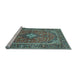 Sideview of Machine Washable Persian Light Blue Traditional Rug, wshtr2779lblu