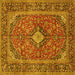 Square Persian Yellow Traditional Rug, tr2779yw