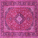 Square Persian Pink Traditional Rug, tr2779pnk