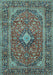 Machine Washable Persian Light Blue Traditional Rug, wshtr2779lblu