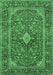 Machine Washable Persian Emerald Green Traditional Area Rugs, wshtr2779emgrn