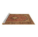 Sideview of Machine Washable Persian Brown Traditional Rug, wshtr2779brn