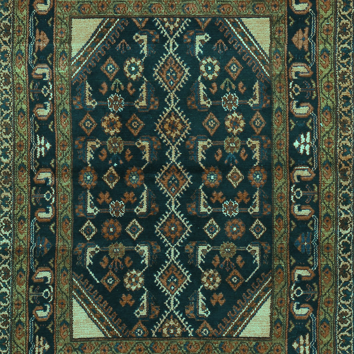 Machine Washable Persian Turquoise Traditional Area Rugs, wshtr277turq