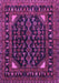 Machine Washable Persian Purple Traditional Area Rugs, wshtr277pur