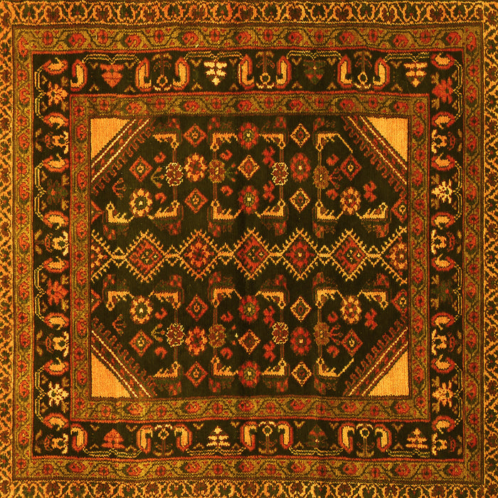 Square Persian Yellow Traditional Rug, tr277yw
