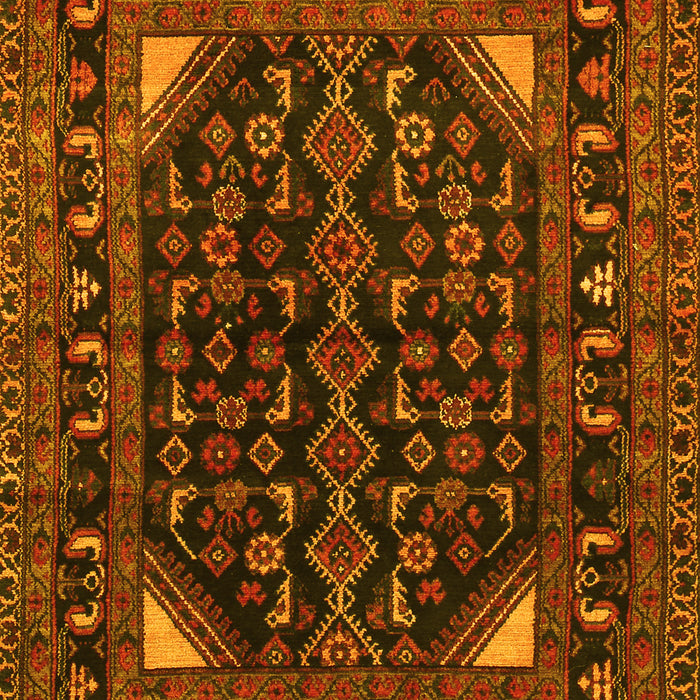 Machine Washable Persian Yellow Traditional Rug, wshtr277yw