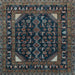 Square Machine Washable Persian Light Blue Traditional Rug, wshtr277lblu