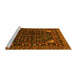 Sideview of Machine Washable Persian Yellow Traditional Rug, wshtr277yw