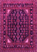 Machine Washable Persian Pink Traditional Rug, wshtr277pnk