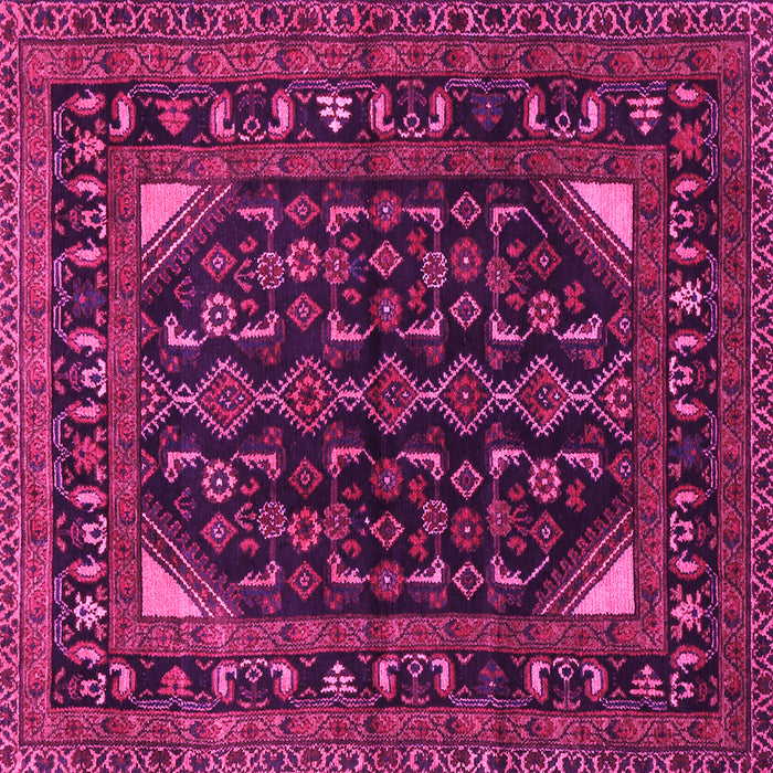 Square Persian Pink Traditional Rug, tr277pnk