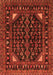 Serging Thickness of Machine Washable Persian Orange Traditional Area Rugs, wshtr277org