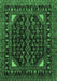 Machine Washable Persian Emerald Green Traditional Area Rugs, wshtr277emgrn