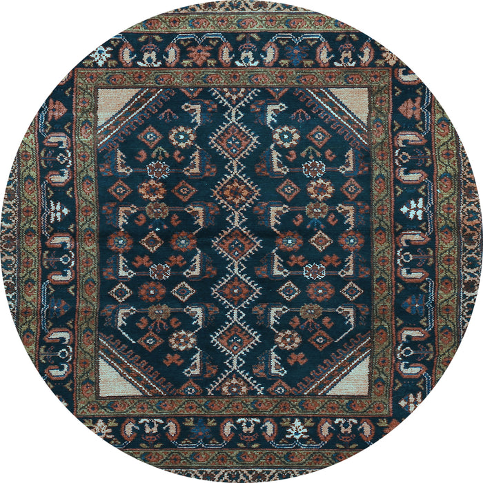 Round Persian Light Blue Traditional Rug, tr277lblu
