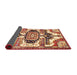 Sideview of Traditional Fire Brick Red Persian Rug, tr278