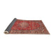 Sideview of Traditional Light Copper Gold Persian Rug, tr2780