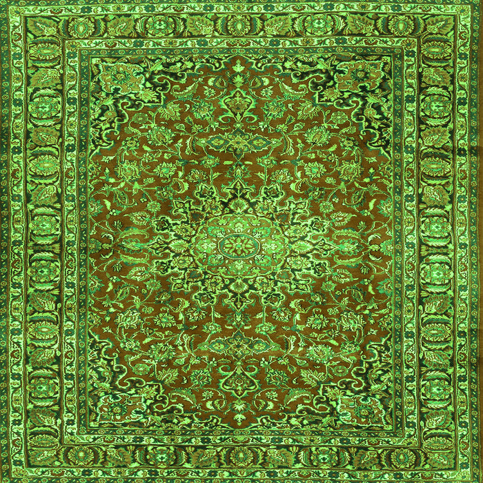 Serging Thickness of Persian Green Traditional Rug, tr2780grn